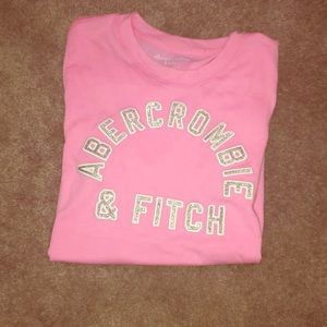 Abercrombie and kids pink and gold teeshirt